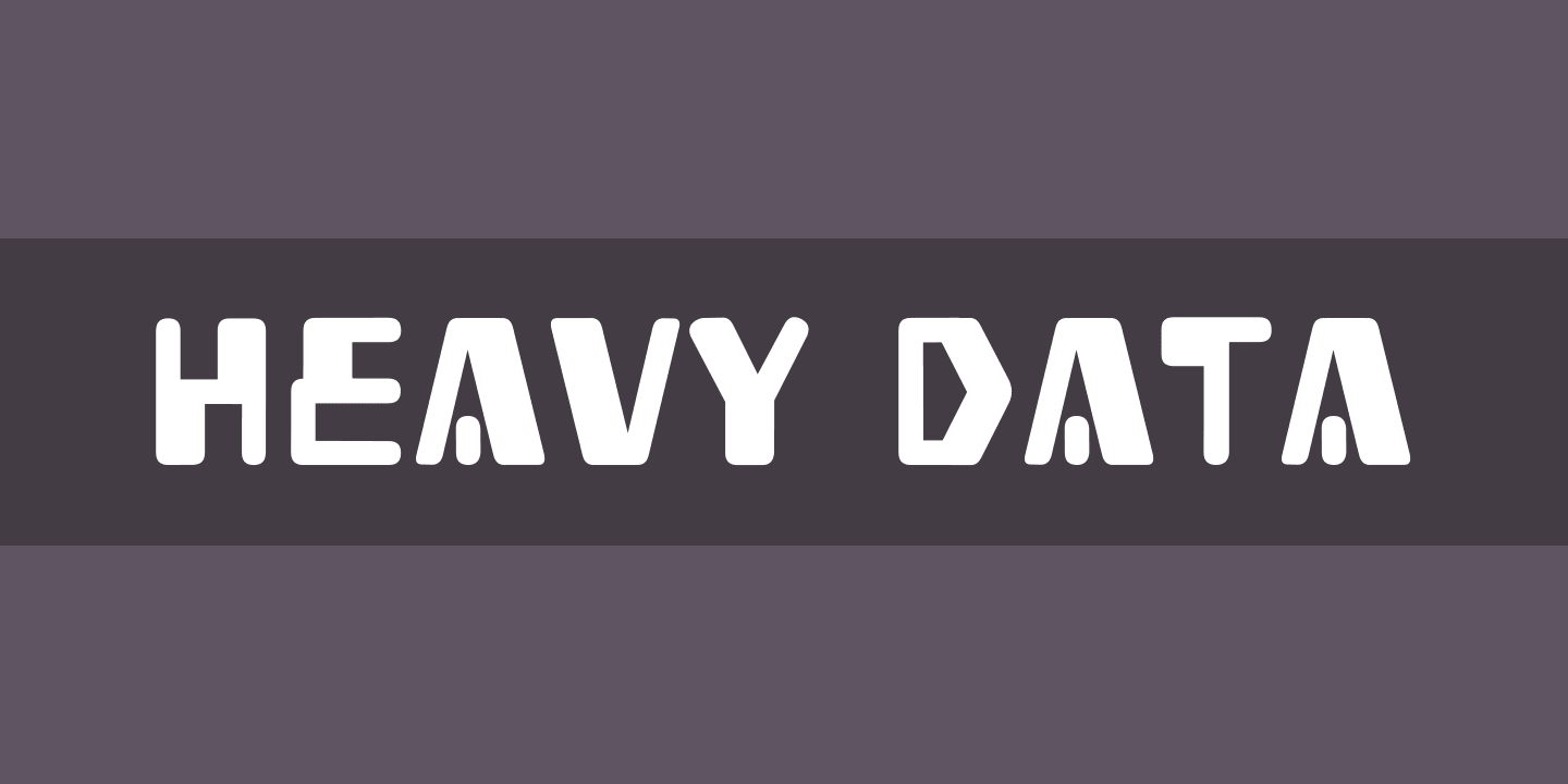 Пример шрифта Heavy Data Regular